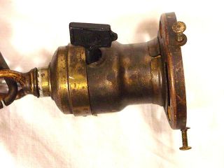 Vintage Flush Mount 3 Light Brass Chandelier Hubbell