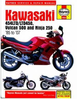Haynes Repair Manual EN450 500 2053 Kawasaki EN500 Vulcan 500 90 96