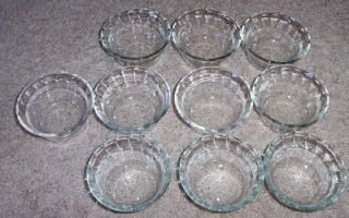 Pyrex Clear Thicker Glass Fluted Custard Cups 6 Ounce 463 EUC