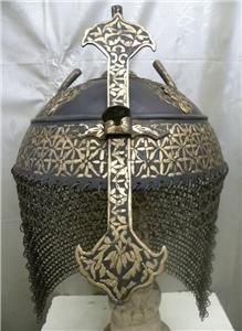 Old Islamic Ottoman Turkish Rajput Empire Khud War Helmet RARE