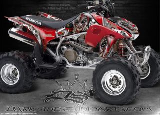 Honda All Years TRX450R 450R ATV Graphics The Jesters Grin Red and