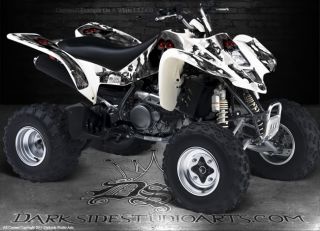 Suzuki LTZ400 Z400 ATV Graphics Inevitable Death White Model Reaper