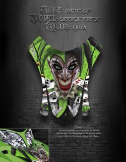 Arctic Cat F7 03 06 Green Hood Graphics Decals Sabercat The Jesters
