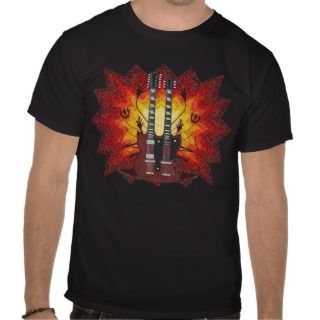 Double Neck Guitar & Graphics T Shirt Guitar