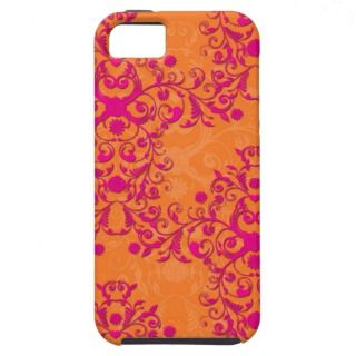Tangerine Tango Floral Pink and Orange iPhone Case iPhone 5 Cases