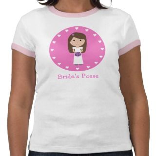 Cute Cartoon Character Brides Posse Bachelorette Tee Shirts