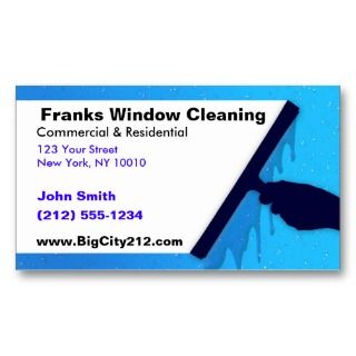 CUSTOMIZABLE Window Cleaning BC Business Card Template