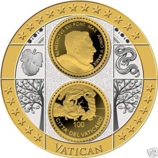 Vatikan Erstabschlag   100 Euro 2009 Gold Vertreibung