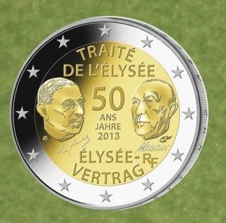 Euro Frankreich 2013 50 Jahre Elysee Vertrag Gemeinschaftsausgabe
