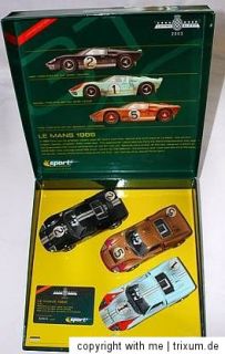 Scalextric Sonderset Le Mans 1966 3x Ford GT limitiert neu OVP