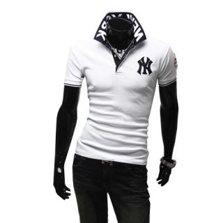 2012 New York Yankees embroidered avant garde Slim Mens short sleeved