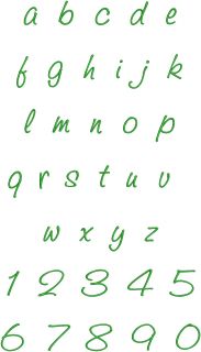 HandWriting Fonts Machine Embroidery Designs CD 4 Font