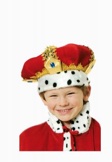 Kostüm Kinder Krone König rot Karneval NEU