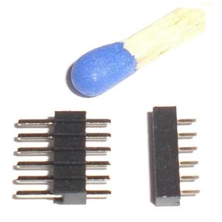10 MINI Steckverbinder 6 polig RM 1,27mm / Stecker Set