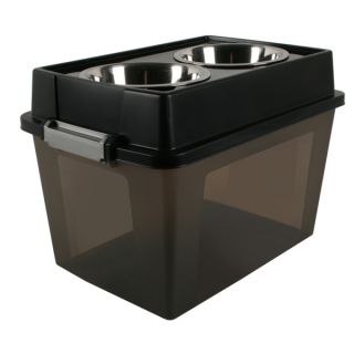Iris Elevated Pet Feeders and Storage   Stainless Steel   Bowls & Feeding Accessories