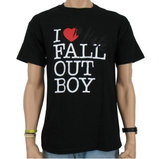 Fall Out Boy   I Love Band T Shirt, black
