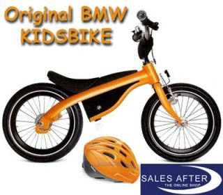 Original BMW KidsBike mit Helm Kids Bike ORANGE Fahrrad Laufrad