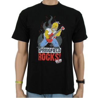 The Simpsons   Springfield Rocks, T Shirt, black