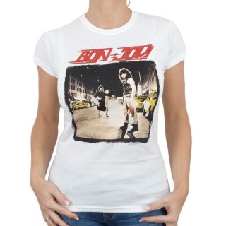 Bon Jovi   Run Band Girlie Shirt, weiss
