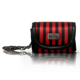 Nicole Miller NY Couture Bag Dispenser   Red & Black Stripes