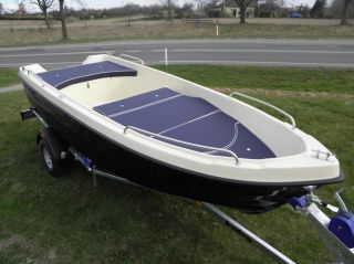 405 SUN GFK selbstlenzendes Boot 15 PS Boat Angel  Ruder  Motor  Boot