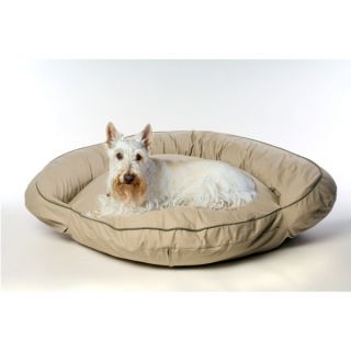 Carolina Pet Personalized Bolster Pet Bed   Khaki