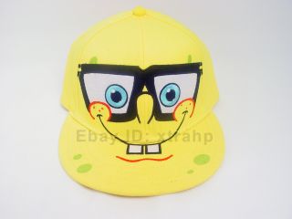 SpongeBob Nerd Glass Baseball Cap Licensed Flex Fit Hat
