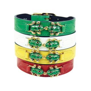 Hartman & Rose Leap Frog Collection Dog Collar   Collars   Collars, Harnesses & Leashes