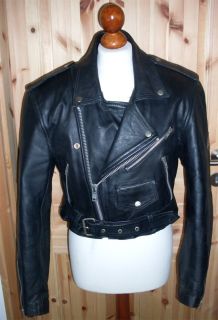 vintage AKITO leather jacket 80 s Motorrad Lederjacke moto cuir emo