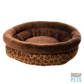 Martha Stewart Pets™ Round Leopard Bolster Dog Bed   Martha Stewart Pets   Dog