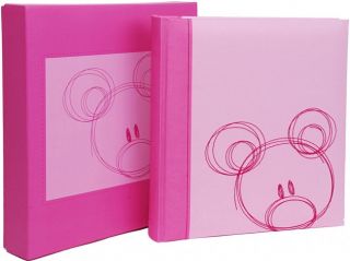 HENZO Baby Fotoalbum rosa & Aufbewahrungsbox Teddy Babyalbum Album