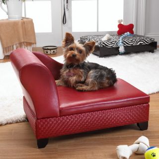Enchanted Home Pet Basket Weave Storage Pet Bed Red   Beds   Dog