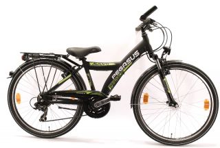 Jugend Fahrrad Pegasus Avanti 26 Zoll schwarz grün Shimano 21 Gang 44
