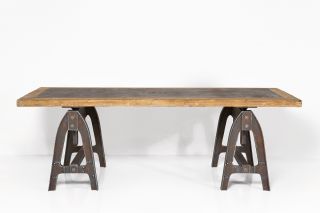 Tisch Manufaktur 200x91 cm Braun Holz Esstisch by Kare Design