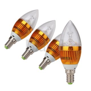 4x E14 LED Kerze Birne Energiesparlampe Licht Lampe Warmweiss 6W 110