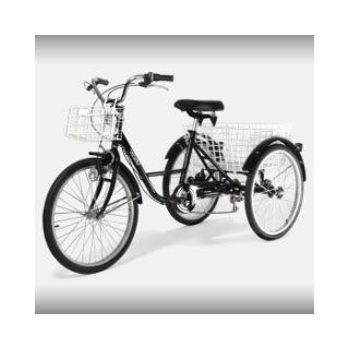 Lasten Fahrrad Alu Dreirad CityTrike, Farbe Metallic Schwarz, 6 Gang