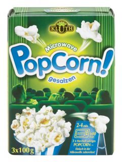 01EUR/1kg) Kluth Mikrowellen Popcorn gesalzen 300g