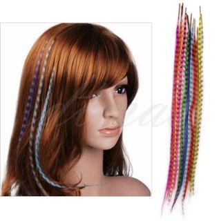 10/Set Strähnen Haarverlängerung Extensions Haar 45cm +Microrings