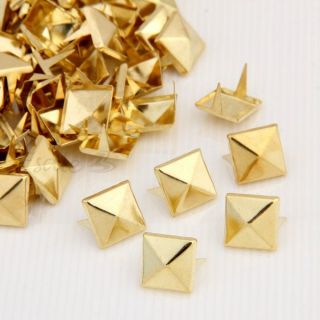100x 10mm Metall Pyramidennieten Pyramiden Nieten Ziernieten Gothic