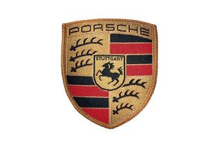 Original Porsche Accessories Wappen Aufnäher, 53 x 65 mm