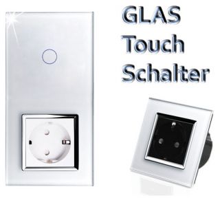 Glas Wechselschalter Touch Serienschalter Dimmer Steckdose