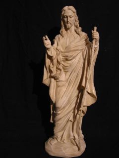 JESUS der gute Hirte Statue Hirtenstab, 52 cm,cremefarben,NEU