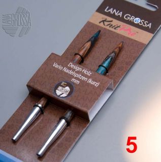 Lana Grossa Vario Nadelspitzen Design Holz 5mm kurz