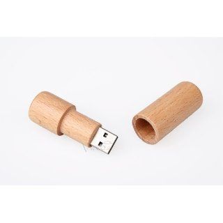 USB Stick Holz Zylinder Speicher Stick 2GB Computer