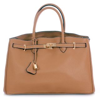 ROUVEN Camel Calfskin ICONE 40 Bag Handtasche UVP*699€