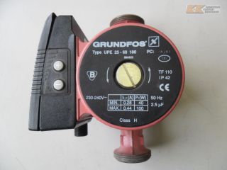 Grundfos UPE 25 60 180 mm Class H Heizungspumpe   #2094 20