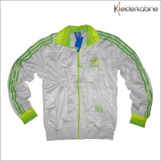 Adidas M Chile 62 Rib TT Trainings Jacke Weiß Grün Herren Jacket