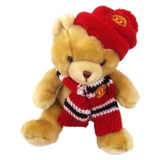 Offizieller Manchester United Hat and Scarf Teddy Bear / Mütze und