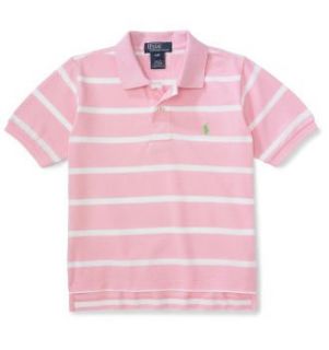 RALPH LAUREN Kinder Polohemd   Polo Shirt   Rosa/weiss Gr. 116/122 (US