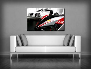 Audi R8 Le Mans echte LEINWAND Bild Canvas ART Kunstdruck Leinwandbild